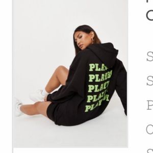 Misguided oversized playboy hoodie. Size 10